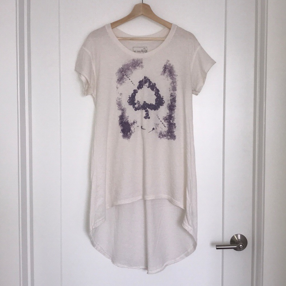 Free People WE THE FREE Hi Lo Short Sleeve Tee S